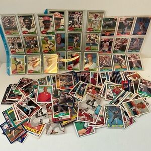 Cincinnati Red MLB Baseball Cards 1981-1993, Topps, Score, Bowman..lot Of ~160